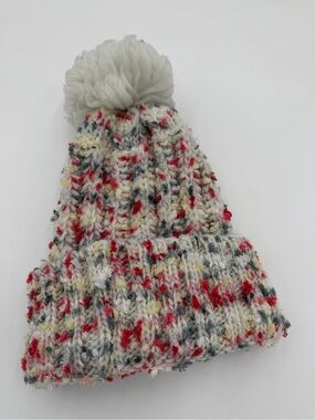 Cozy Pom Beanie - Cream Multicolor